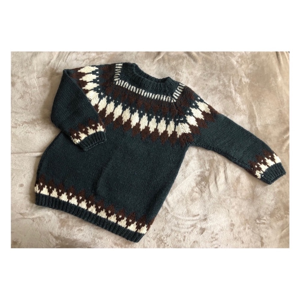 Vintage 100% wool fair isle sweater